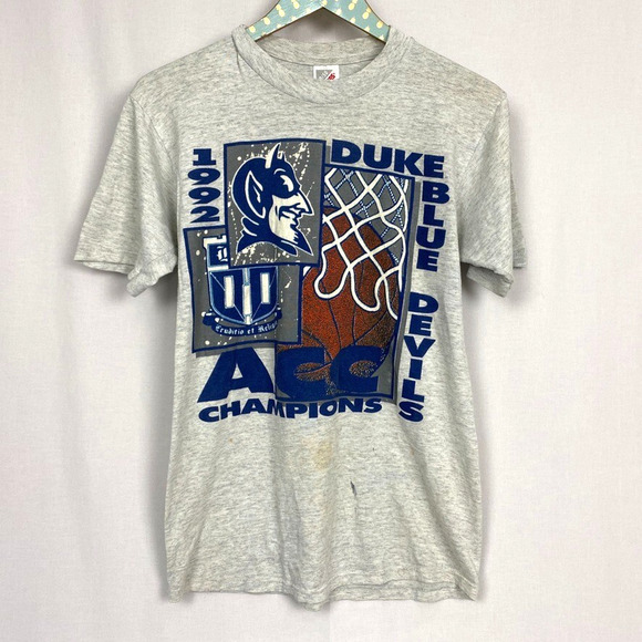 Jerzees Other - Vintage Duke Blue Devils T Shirt Mens Medium 1992 ACC Champs Basketball USA 90s